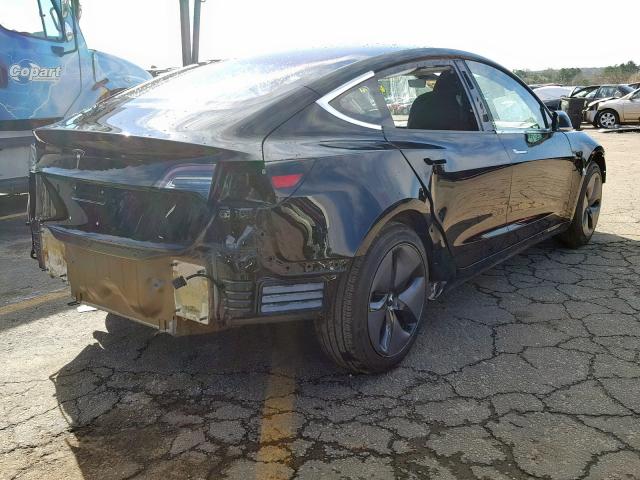 5YJ3E1EA6JF018589 - 2018 TESLA MODEL 3 BLACK photo 4