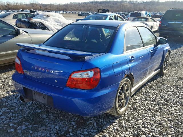 JF1GD29624G505482 - 2004 SUBARU IMPREZA WR BLUE photo 4