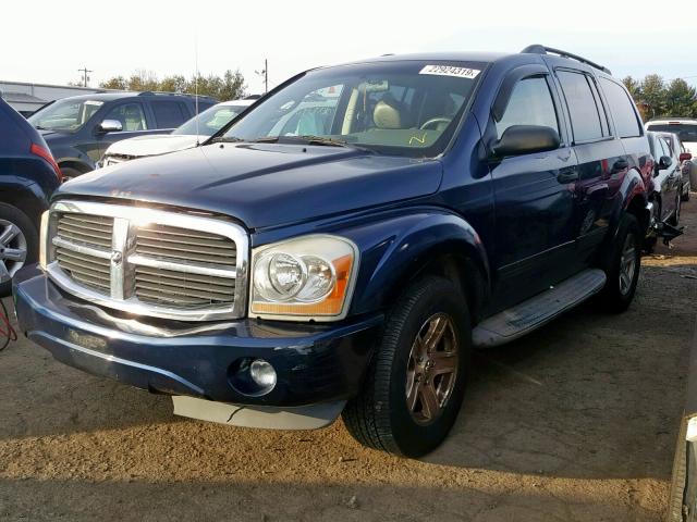 1D4HB48N64F237313 - 2004 DODGE DURANGO SL BLUE photo 2