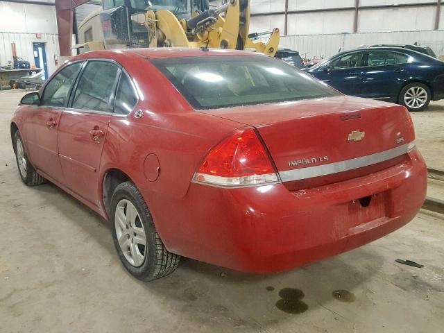 2G1WB58K979243547 - 2007 CHEVROLET IMPALA LS RED photo 3