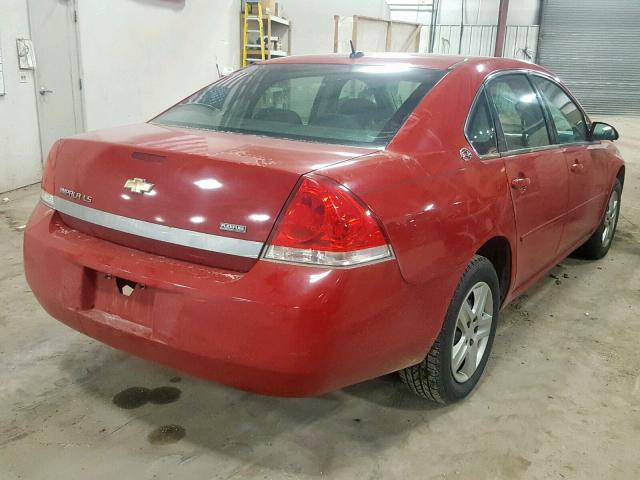 2G1WB58K979243547 - 2007 CHEVROLET IMPALA LS RED photo 4