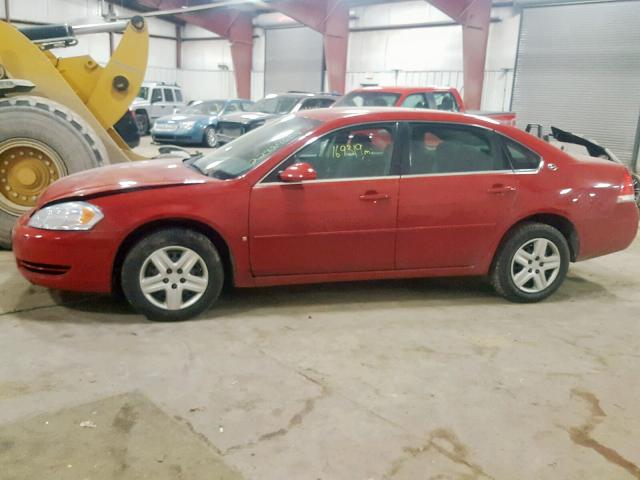 2G1WB58K979243547 - 2007 CHEVROLET IMPALA LS RED photo 9