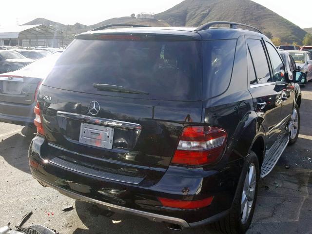 4JGBB5GB2BA625287 - 2011 MERCEDES-BENZ ML 350 BLACK photo 4