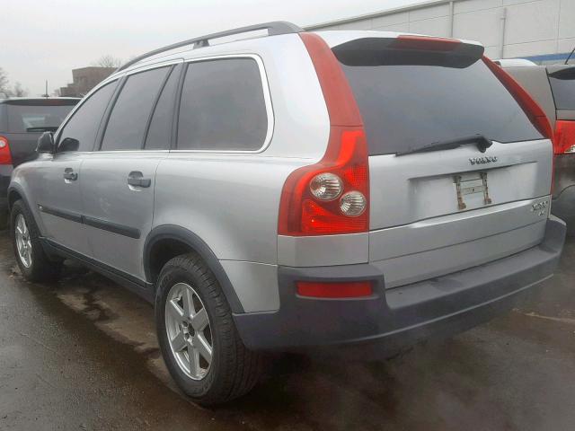 YV1CZ59H241066231 - 2004 VOLVO XC90 SILVER photo 3