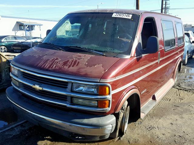 1GBFG15M0V1022948 - 1997 CHEVROLET EXPRESS G1 BURGUNDY photo 2