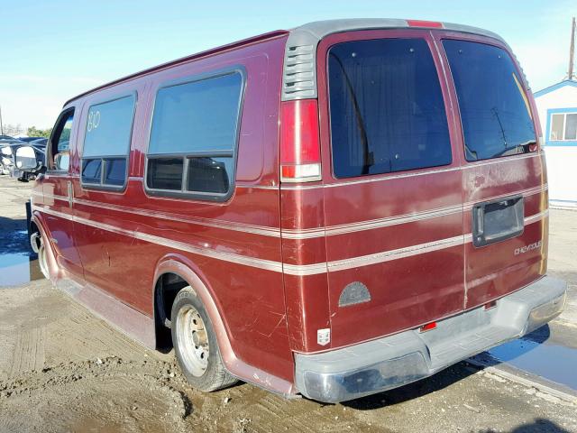 1GBFG15M0V1022948 - 1997 CHEVROLET EXPRESS G1 BURGUNDY photo 3