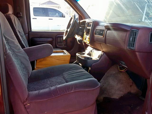 1GBFG15M0V1022948 - 1997 CHEVROLET EXPRESS G1 BURGUNDY photo 5