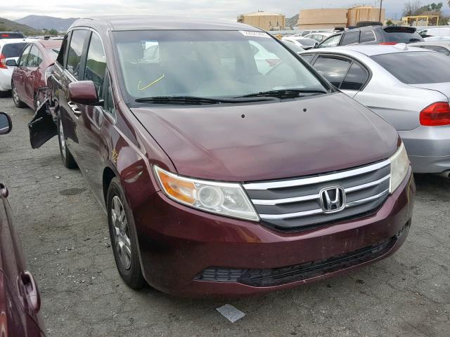 5FNRL5H26BB065022 - 2011 HONDA ODYSSEY LX MAROON photo 1