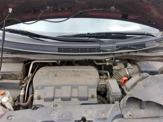 5FNRL5H26BB065022 - 2011 HONDA ODYSSEY LX MAROON photo 7