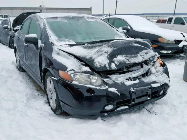 1HGFA16846L073942 - 2006 HONDA CIVIC EX BLACK photo 1