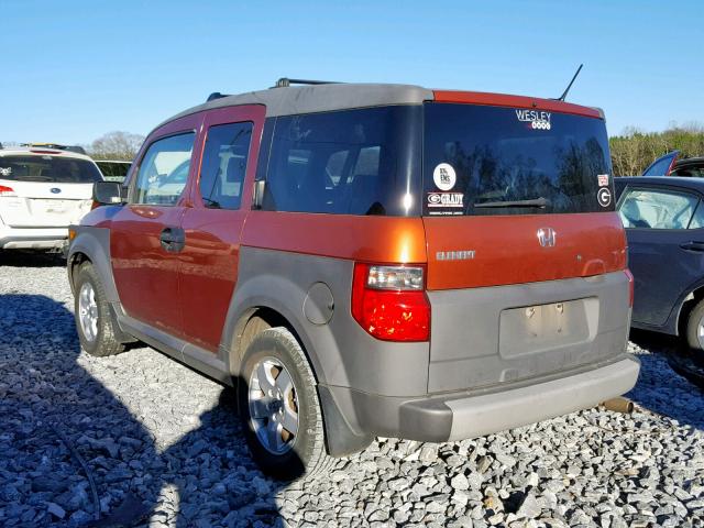 5J6YH28605L026565 - 2005 HONDA ELEMENT EX ORANGE photo 3