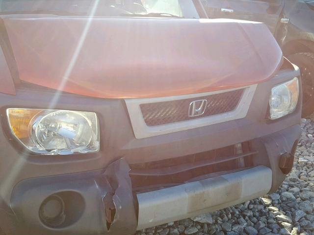 5J6YH28605L026565 - 2005 HONDA ELEMENT EX ORANGE photo 9