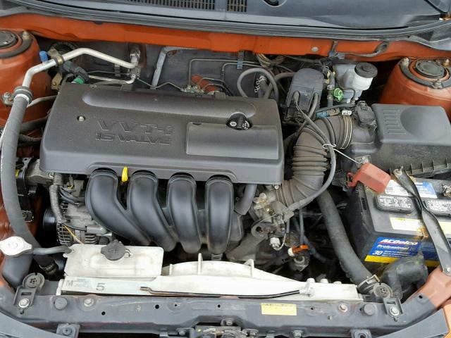 5Y2SL62804Z400809 - 2004 PONTIAC VIBE ORANGE photo 7