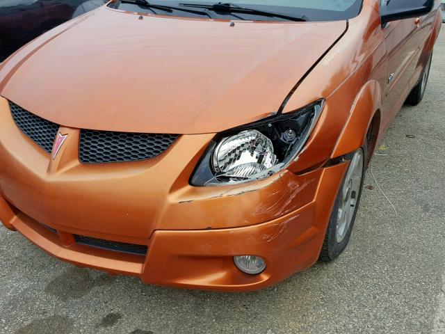 5Y2SL62804Z400809 - 2004 PONTIAC VIBE ORANGE photo 9