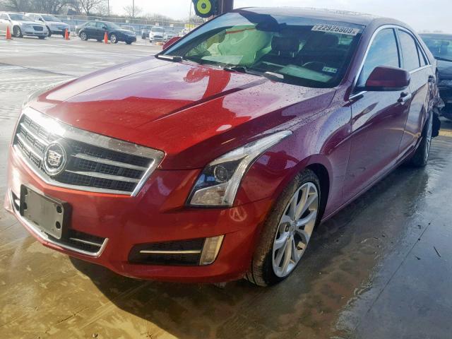 1G6AE5SX4D0156581 - 2013 CADILLAC ATS PREMIU RED photo 2