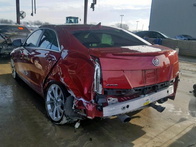 1G6AE5SX4D0156581 - 2013 CADILLAC ATS PREMIU RED photo 3