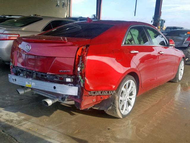 1G6AE5SX4D0156581 - 2013 CADILLAC ATS PREMIU RED photo 4