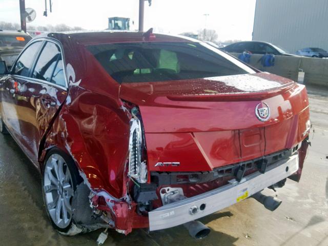 1G6AE5SX4D0156581 - 2013 CADILLAC ATS PREMIU RED photo 9