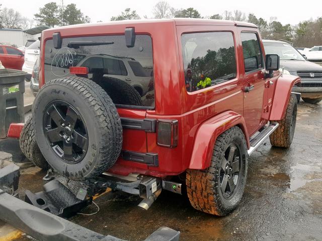 1J4GA5D15BL557980 - 2011 JEEP WRANGLER S RED photo 4