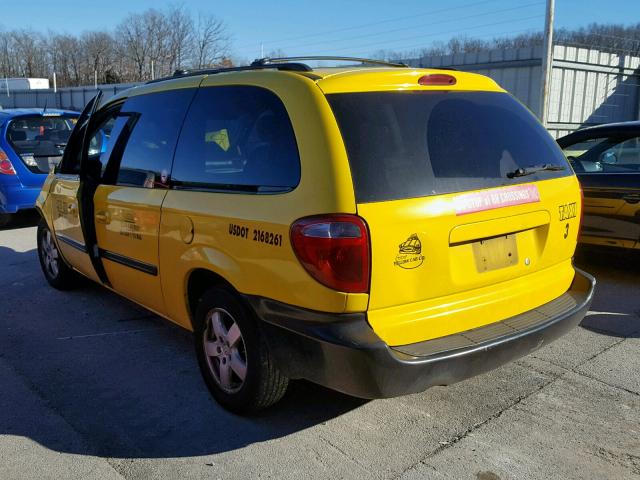 2D4GP44L77R308565 - 2007 DODGE GRAND CARA YELLOW photo 3