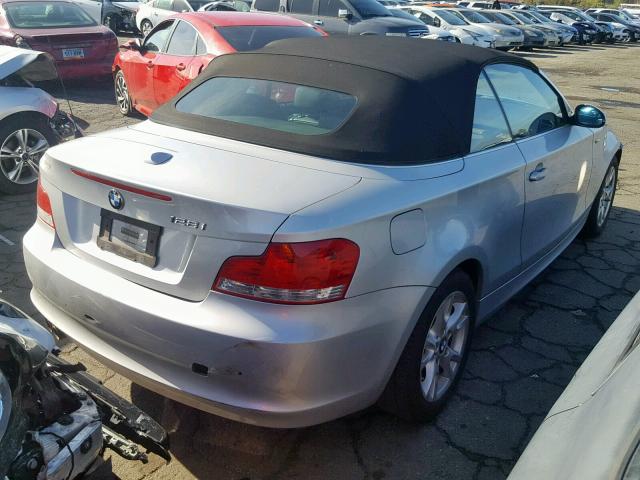 WBAUN13519VH81126 - 2009 BMW 128 I SILVER photo 4