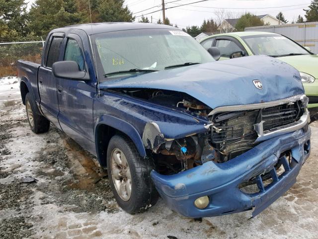 1D7HL38N93S211319 - 2003 DODGE DAKOTA QUA BLUE photo 1