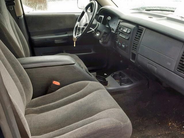 1D7HL38N93S211319 - 2003 DODGE DAKOTA QUA BLUE photo 5