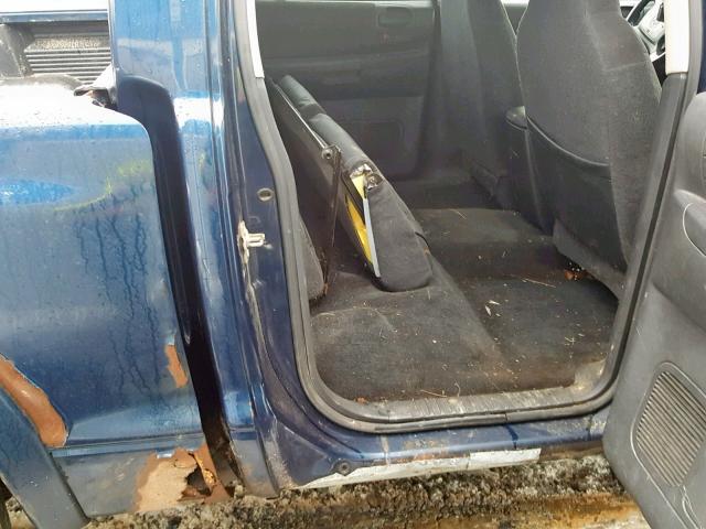 1D7HL38N93S211319 - 2003 DODGE DAKOTA QUA BLUE photo 6