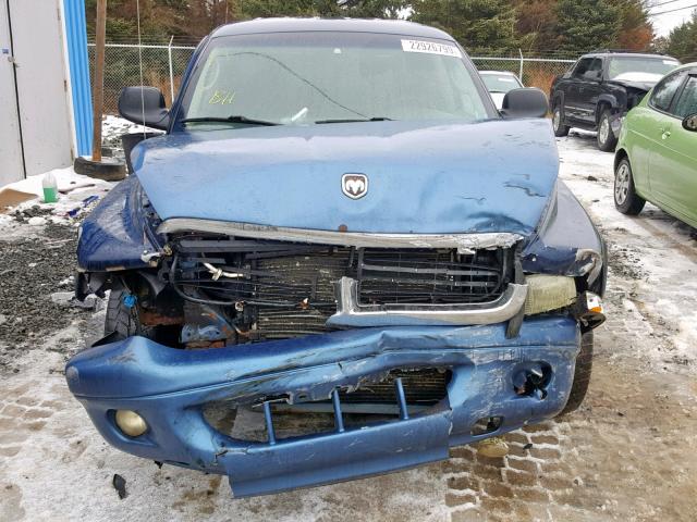 1D7HL38N93S211319 - 2003 DODGE DAKOTA QUA BLUE photo 9