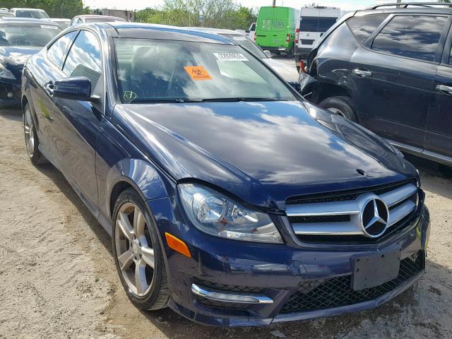 WDDGJ4HB0DG006568 - 2013 MERCEDES-BENZ C 250 BLUE photo 1