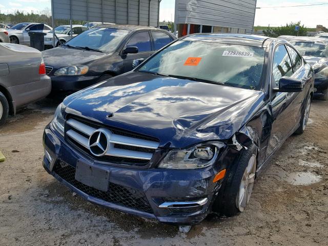 WDDGJ4HB0DG006568 - 2013 MERCEDES-BENZ C 250 BLUE photo 2