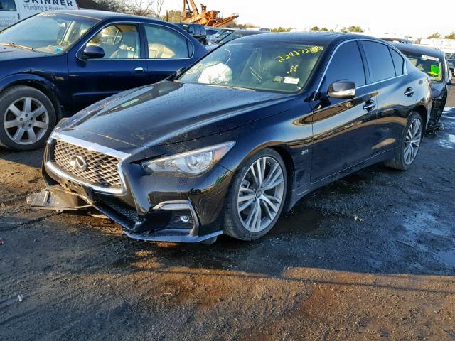 JN1EV7AR9JM435190 - 2018 INFINITI Q50 LUXE BLACK photo 2