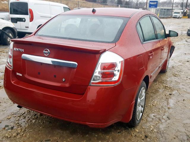 3N1AB6AP3BL608293 - 2011 NISSAN SENTRA 2.0 RED photo 4