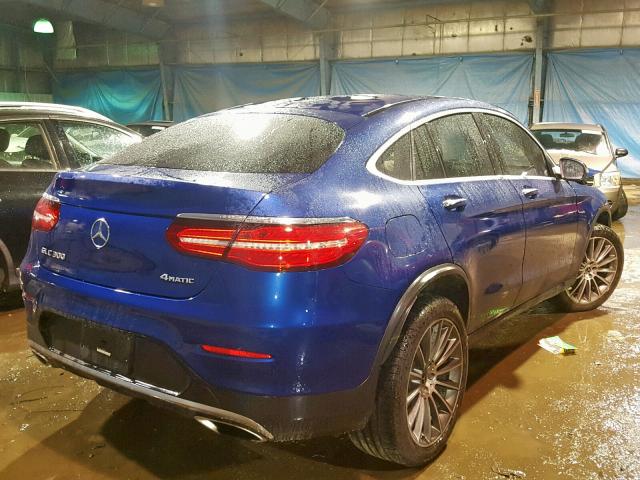 WDC0J4KB7HF225277 - 2017 MERCEDES-BENZ GLC COUPE BLUE photo 4