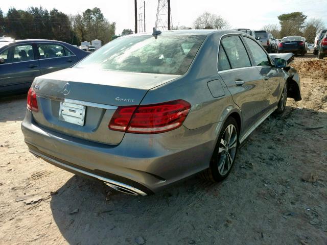 WDDHF8JB0FB124515 - 2015 MERCEDES-BENZ E 350 4MAT GRAY photo 4