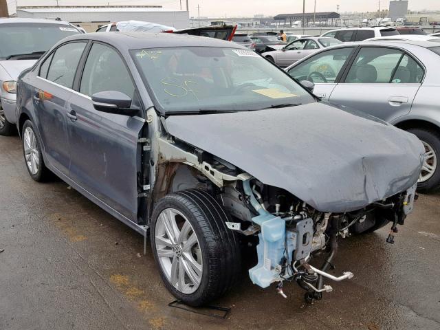 3VWLA7AJ7FM323099 - 2015 VOLKSWAGEN JETTA TDI GRAY photo 1