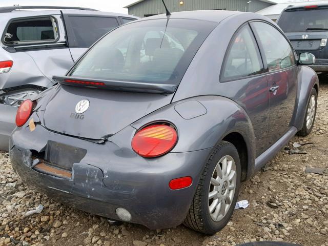 3VWCK31C35M405031 - 2005 VOLKSWAGEN NEW BEETLE GRAY photo 4
