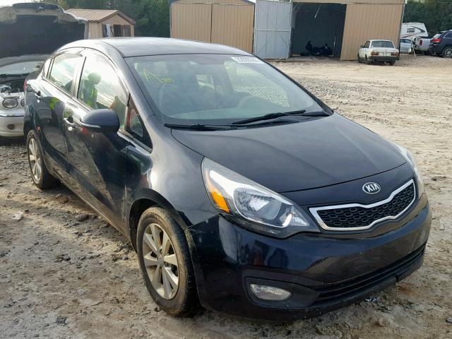 KNADN4A38E6378734 - 2014 KIA RIO EX BLACK photo 1