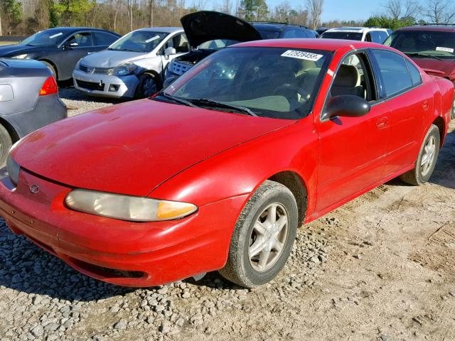 1G3NL52F83C190242 - 2003 OLDSMOBILE ALERO GL RED photo 2