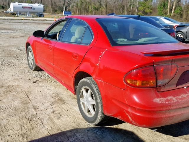 1G3NL52F83C190242 - 2003 OLDSMOBILE ALERO GL RED photo 3