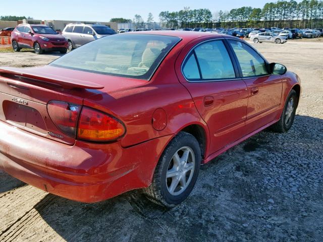 1G3NL52F83C190242 - 2003 OLDSMOBILE ALERO GL RED photo 4