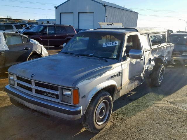 1B7GL26X9KS040851 - 1989 DODGE DAKOTA GRAY photo 2