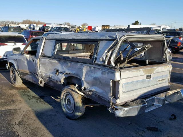 1B7GL26X9KS040851 - 1989 DODGE DAKOTA GRAY photo 3