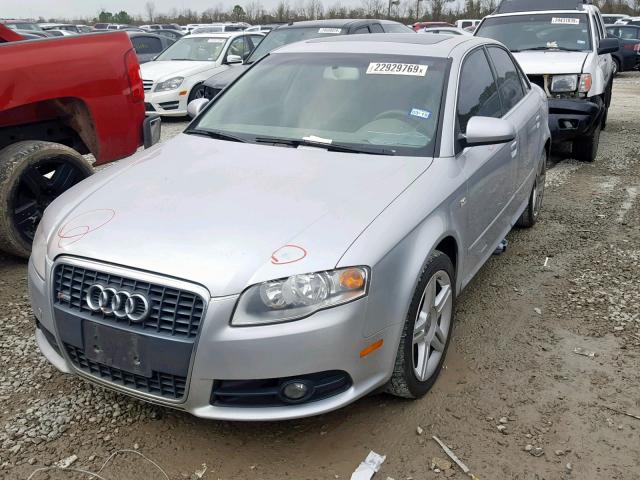 WAUAF78E18A076003 - 2008 AUDI A4 2.0T SILVER photo 2