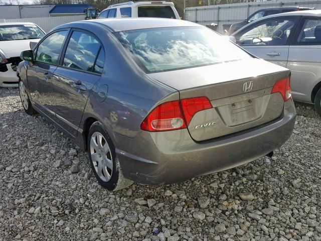 1HGFA15586L121580 - 2006 HONDA CIVIC LX GRAY photo 3