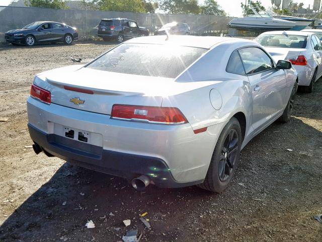 2G1FB1E35F9213188 - 2015 CHEVROLET CAMARO LS SILVER photo 4