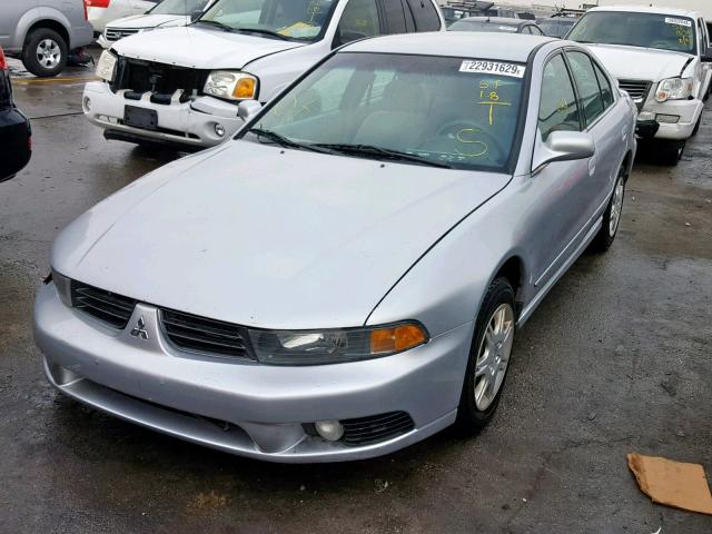 4A3AA46GX2E117245 - 2002 MITSUBISHI GALANT ES SILVER photo 2