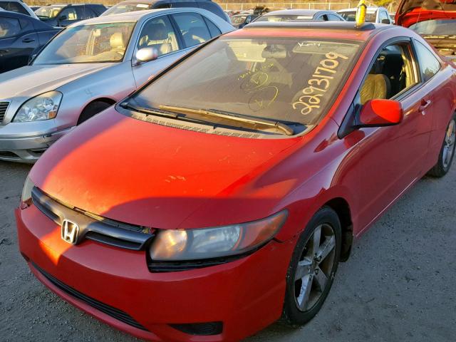 2HGFG11897H543175 - 2007 HONDA CIVIC EX RED photo 2