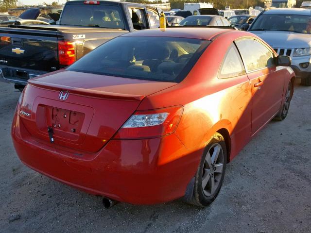 2HGFG11897H543175 - 2007 HONDA CIVIC EX RED photo 4