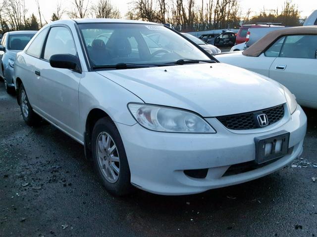 1HGEM21805L025403 - 2005 HONDA CIVIC HX WHITE photo 1